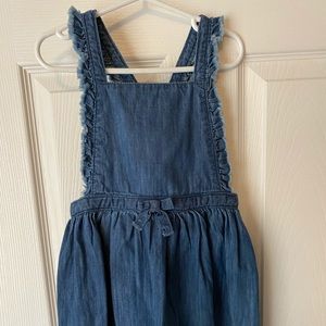 NEVER WORN girl jean overall dress